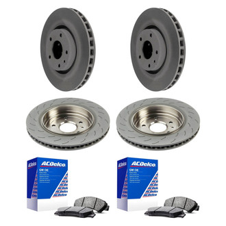 ACDelco® - GM Genuine Parts™ Plain Front and Rear Brake Kit with Semi-Metallic Pads