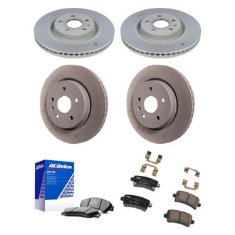 ACDelco® - GM Genuine Parts™ Plain Front and Rear Brake Kit with Semi-Metallic Pads