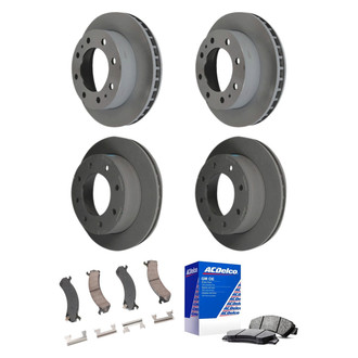 ACDelco® - GM Genuine Parts™ Plain Front and Rear Brake Kit with Semi-Metallic Pads