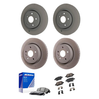 ACDelco® - GM Genuine Parts™ Plain Front and Rear Brake Kit with Semi-Metallic Pads