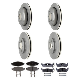 ACDelco® - Silver™ 1-Piece Plain Brake Kit with Ceramic Brake Pads