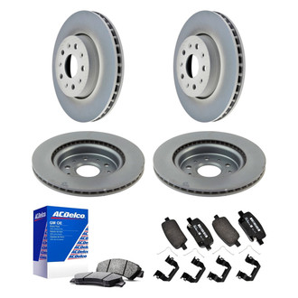 ACDelco® - GM Genuine Parts™ Plain Front and Rear Brake Kit with Semi-Metallic Pads