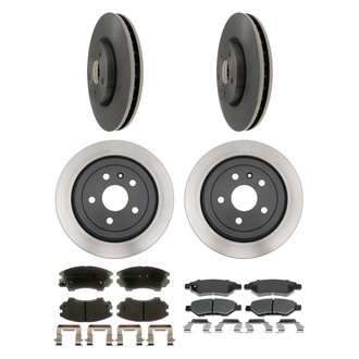 ACDelco® - Silver™ 1-Piece Plain Brake Kit with Ceramic Brake Pads