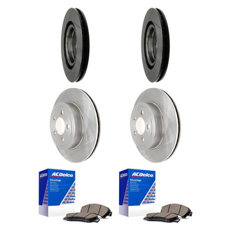 ACDelco® - Silver™ 1-Piece Plain Brake Kit with Ceramic Brake Pads