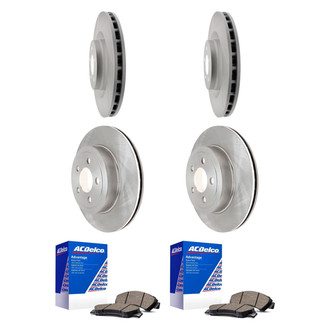 ACDelco® - Silver™ 1-Piece Plain Brake Kit with Ceramic Brake Pads