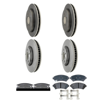 ACDelco® - Silver™ 1-Piece Plain Brake Kit with Semi-Metallic Brake Pads