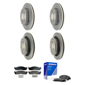 ACDelco® - Silver™ Front and Rear Brake Kit with Semi-Metallic Pads