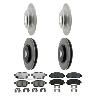 ACDelco® - Silver™ 1-Piece Plain Brake Kit with Ceramic Brake Pads