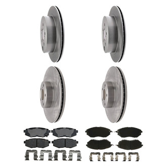 ACDelco® - Silver™ 1-Piece Plain Brake Kit with Ceramic Brake Pads