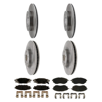 ACDelco® - Silver™ 1-Piece Plain Brake Kit with Ceramic Brake Pads