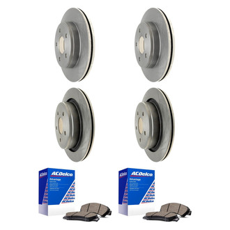 ACDelco® - Silver™ 1-Piece Plain Brake Kit with Ceramic Brake Pads