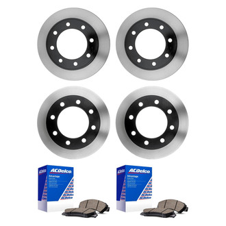 ACDelco® - Silver™ 1-Piece Plain Brake Kit with Ceramic Brake Pads