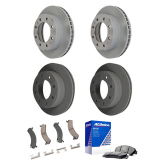 ACDelco® - GM Genuine Parts™ Plain Front and Rear Brake Kit with Semi-Metallic Pads