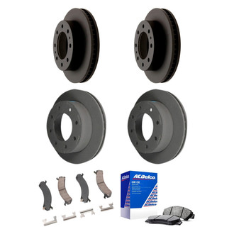 ACDelco® - GM Genuine Parts™ Plain Front and Rear Brake Kit with Semi-Metallic Pads