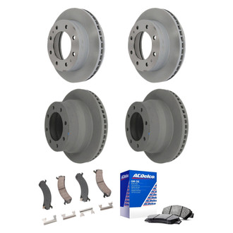 ACDelco® - GM Genuine Parts™ Plain Front and Rear Brake Kit with Semi-Metallic Pads