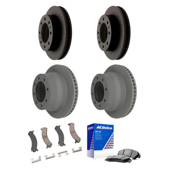 ACDelco® - GM Genuine Parts™ Plain Front and Rear Brake Kit with Semi-Metallic Pads