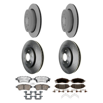ACDelco® - Silver™ 1-Piece Plain Brake Kit with Ceramic Brake Pads