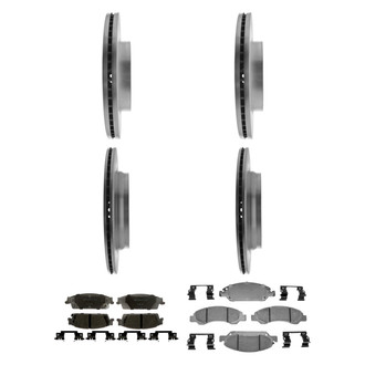 ACDelco® - Silver™ 1-Piece Plain Brake Kit with Ceramic Brake Pads