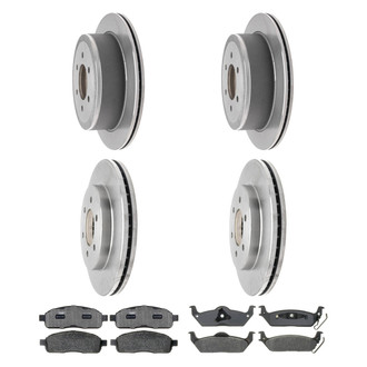 ACDelco® - Silver™ 1-Piece Plain Brake Kit with Semi-Metallic Brake Pads