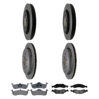 ACDelco® - Silver™ 1-Piece Plain Brake Kit with Semi-Metallic Brake Pads