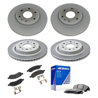 ACDelco® - GM Genuine Parts™ Plain Front and Rear Brake Kit with Semi-Metallic Pads