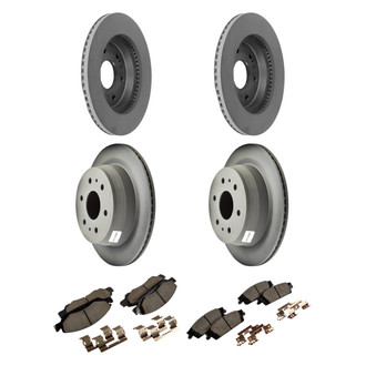 ACDelco® - GM Genuine Parts™ 1-Piece Plain Brake Kit with Semi-Metallic Brake Pads