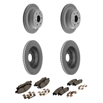 ACDelco® - GM Genuine Parts™ Plain Front and Rear Brake Kit with Semi-Metallic Pads