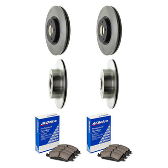 ACDelco® - Gold™ 1-Piece Plain Brake Kit with Ceramic Brake Pads
