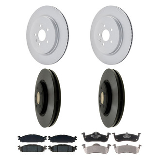 ACDelco® - Gold™ 1-Piece Plain Brake Kit with Semi-Metallic Brake Pads