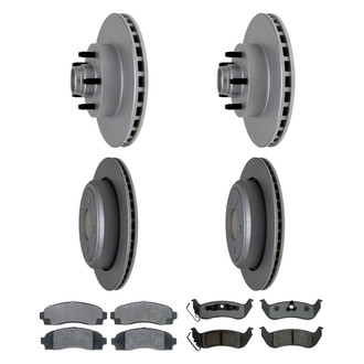 ACDelco® - Gold™ 1-Piece Plain Brake Kit with Semi-Metallic Brake Pads