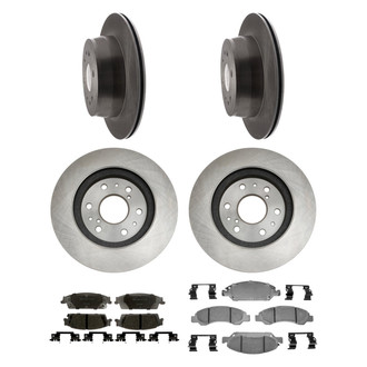 ACDelco® - Silver™ 1-Piece Plain Brake Kit with Ceramic Brake Pads