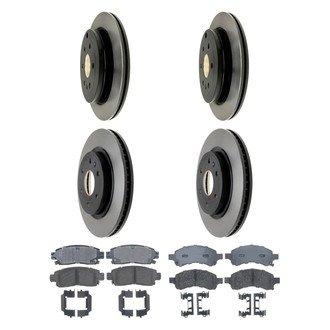 ACDelco® - Gold™ 1-Piece Plain Brake Kit with Ceramic Brake Pads