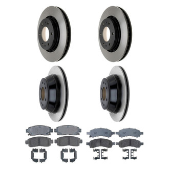 ACDelco® - Gold™ 1-Piece Plain Brake Kit with Ceramic Brake Pads