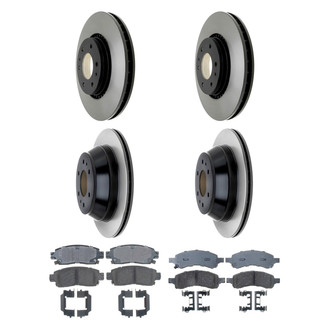 ACDelco® - Gold™ 1-Piece Plain Brake Kit with Ceramic Brake Pads