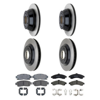 ACDelco® - Gold™ 1-Piece Plain Brake Kit with Ceramic Brake Pads