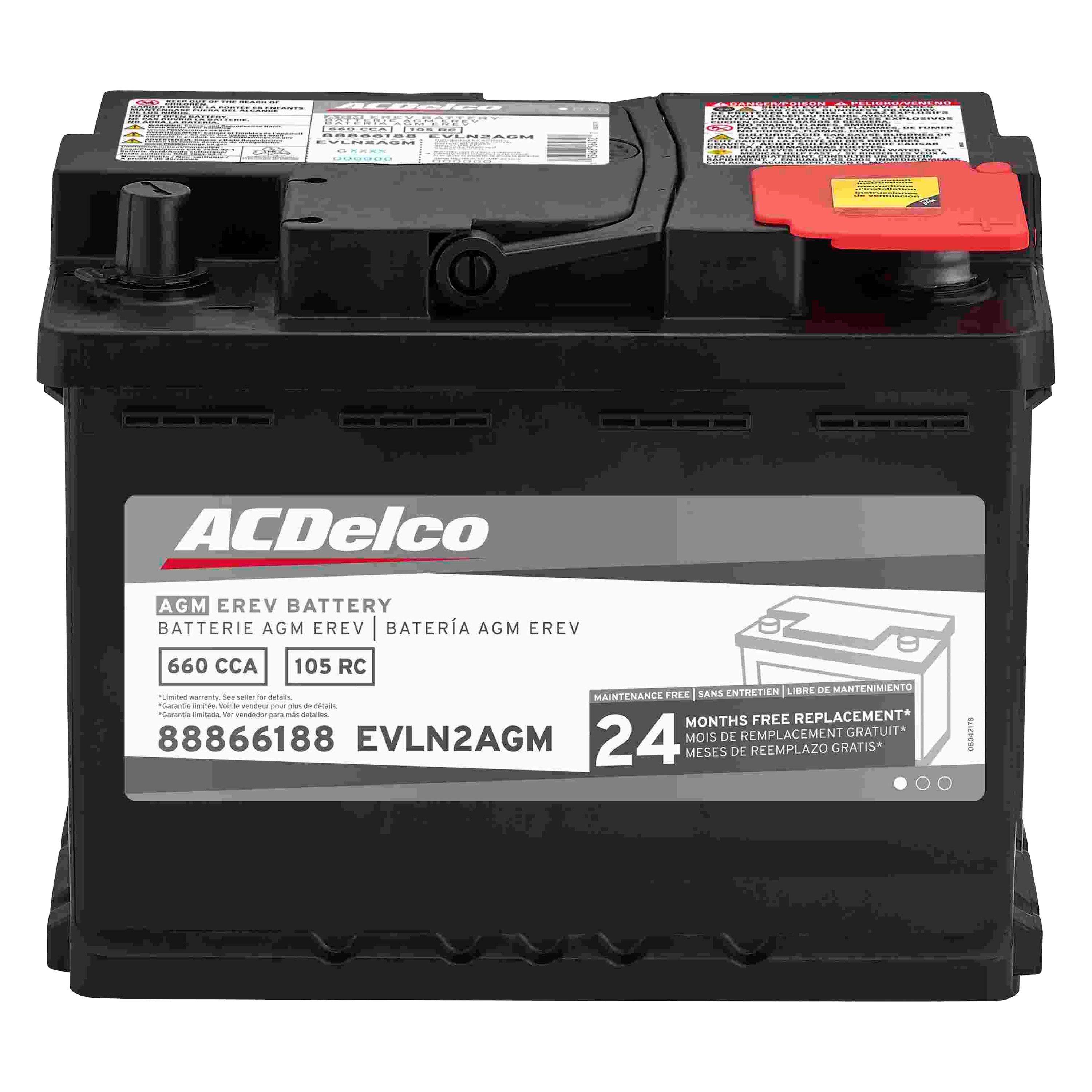 ACDelco® EVLN2AGM - Professional™ EREV AGM BCI Group LN2 Battery