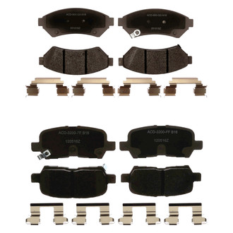 ACDelco® - Silver™ Ceramic Front and Rear Disc Brake Pad Set