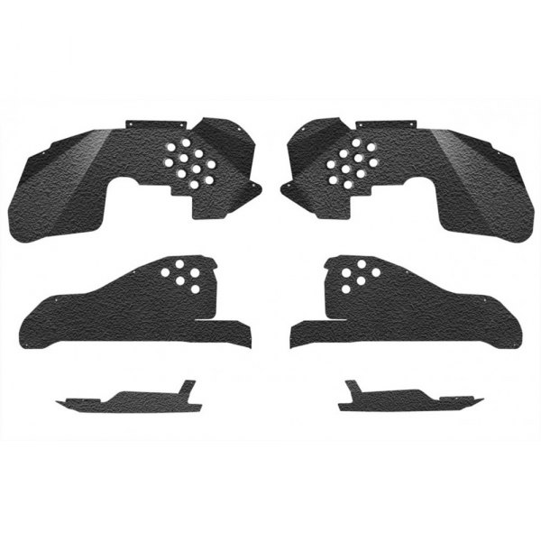 ACE Engineering® - Texturized Black Aluminum Front and Rear Inner Fenders Kit