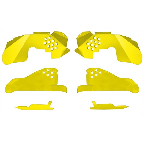 ACE Engineering® - Neon Yellow Aluminum Front and Rear Inner Fenders Kit