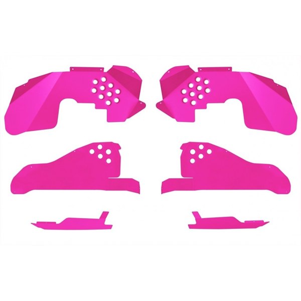 ACE Engineering® - Hot Pink Aluminum Front and Rear Inner Fenders Kit