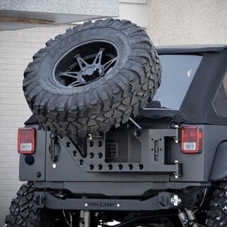 ACE Engineering® - Stand Alone Texturized Black Slant Tire Carrier Kit