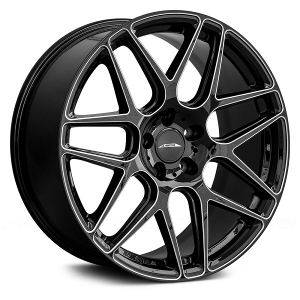 ACE ALLOY® - MESH-7 Gloss Black with Milled Accents