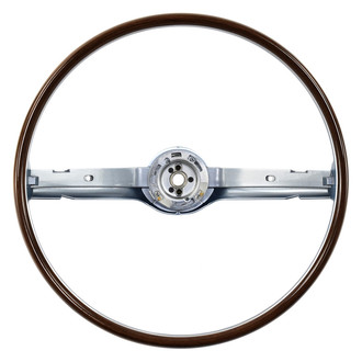 ACP® - 2-Spoke Deluxe Woodgrain Blue Steering Wheel