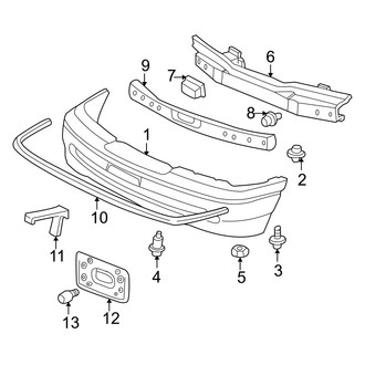 Acura OE - Front Bumper - Bumper & Components