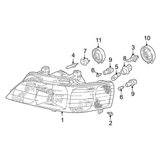 Acura OE - Front Lamps - Headlamp Components
