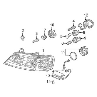 Acura OE - Front Lamps - Headlamp Components