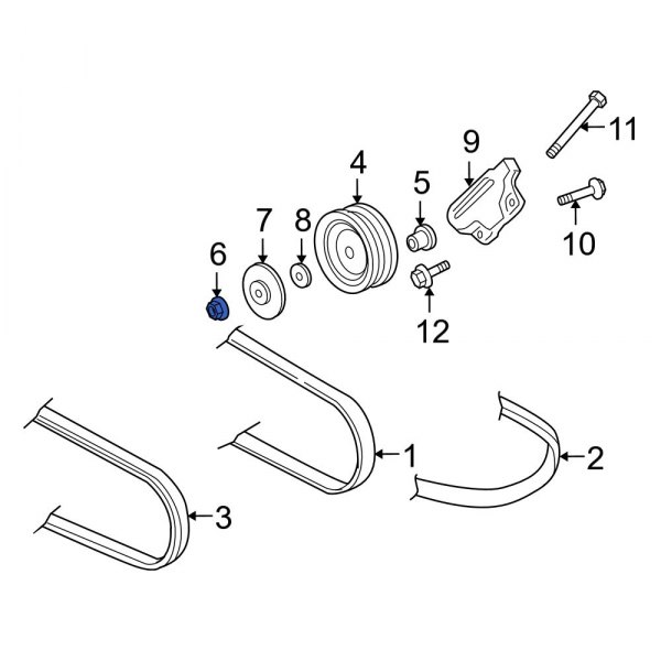 Accessory Drive Belt Idler Pulley Nut