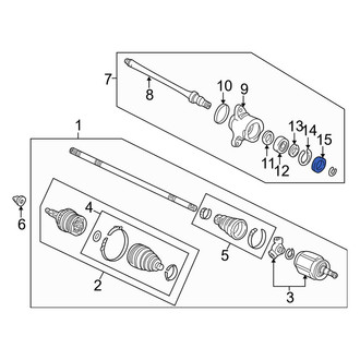 Acura OE - CV Axle Shaft Carrier Bearing Seal