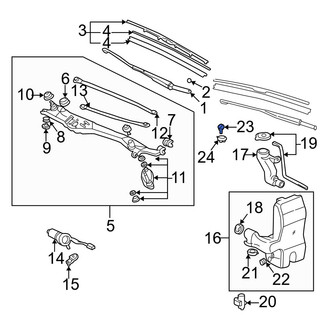 Acura OE - Front Windshield Washer Nozzle