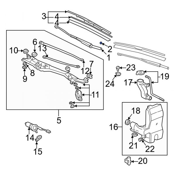 Windshield Wiper Arm Nut